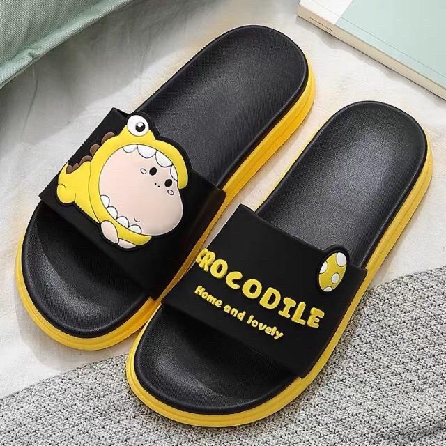 Dép Quai Ngang Cá Sấu CROCODILE, Dép Nam Nữ Unisex Cao Su Họa Tiết 3d DP19