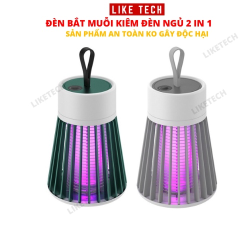 Đèn Bắt Muỗi Thông Minh Kiêm Đèn Ngủ Pin Sạc Di Chuyển Mọi Nơi Bảo Hành 12 Tháng Like Tech