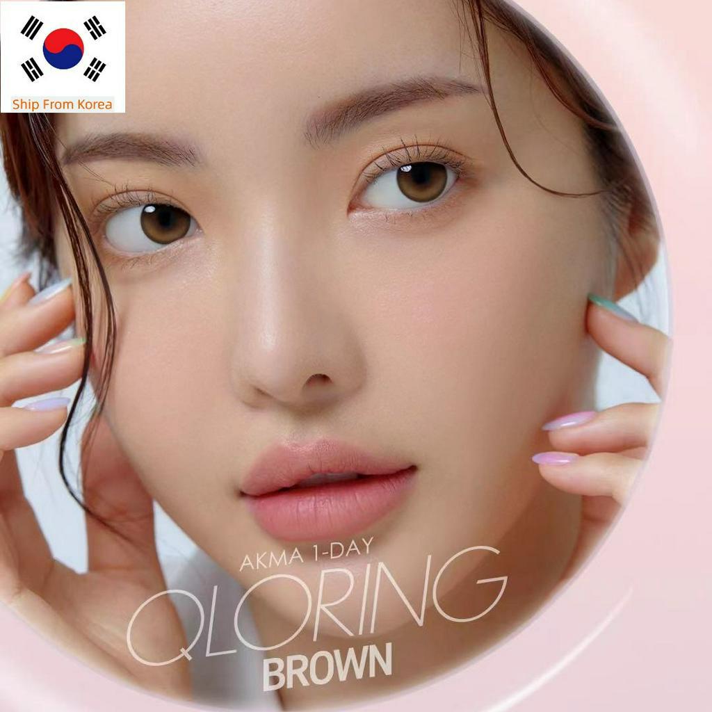 LENSME QLORING BROWN 30P và ĐEN 30P 1 NGÀY, kính áp tròng, ống kính hàn quốc, ống kính