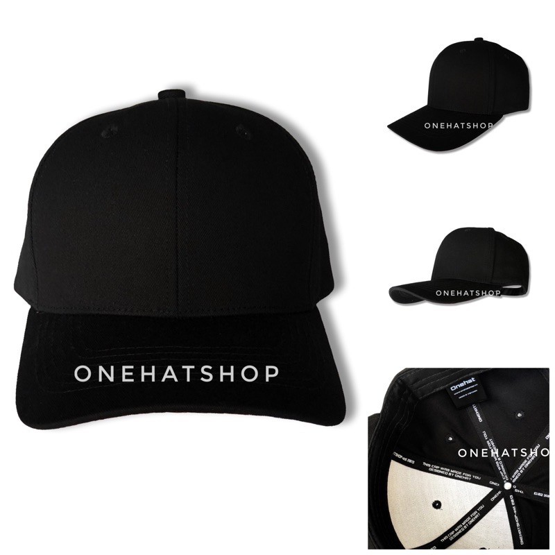 Nón lưỡi trai trơn đen fom cứng [CHẤT LƯỢNG CAO] - brand Onehatshop- Made in VietNam