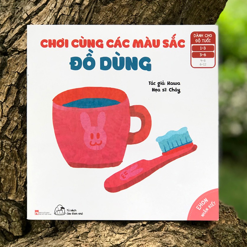 Sách - Ehon Nhận Biết - Chơi Cùng Các Màu Sắc - (Bộ 3 Cuốn: Phương Tiện, Đồ Ăn, Đồ Dùng cho bé 1-6 tuổi)