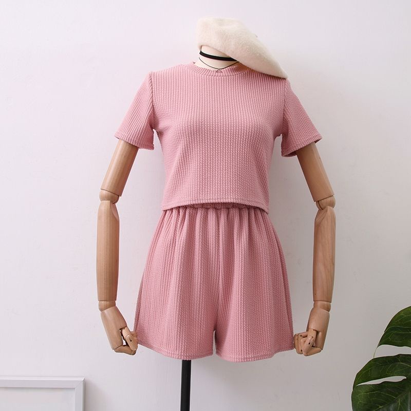 Set áo croptop hai dây và quần short mặc nhà / tập gym order