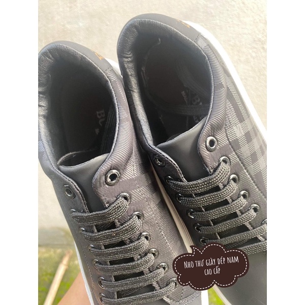 Giày burberry slipon đen . Giày buộc dây burberry đen thể thao nam siêu cấp