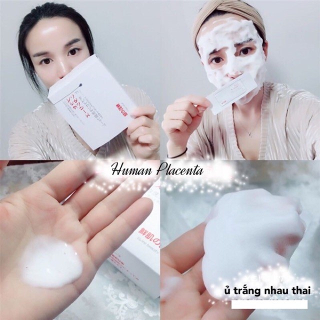 MẶT NẠ Ủ TRẮNG NHAU THAI NHẬT BẢN HÀNG CHUẨN (SIÊU HOT) - Ủ Trắng Face Nhau Thai Cừu Nội Địa Nhật