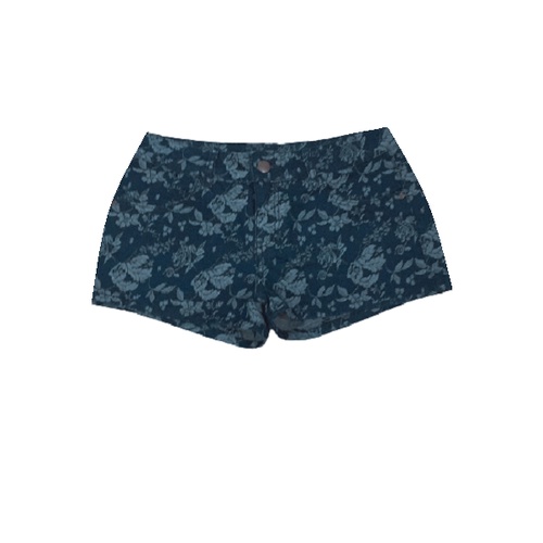Quần short jean nữ dáng straight fit hoạ tiết hoa Forever 21