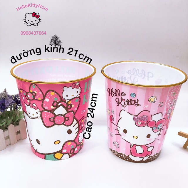 Thùng rác nhựa HelloKitty