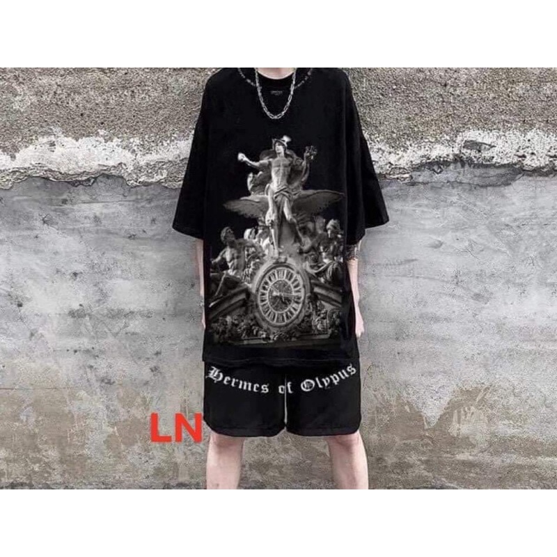 Sét áo Miken đông hô + quần đùi chữ vòng TH6