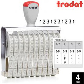 Dấu số tự xoay chấm mực, số cao 4mm ( Chính hãng Trodat)