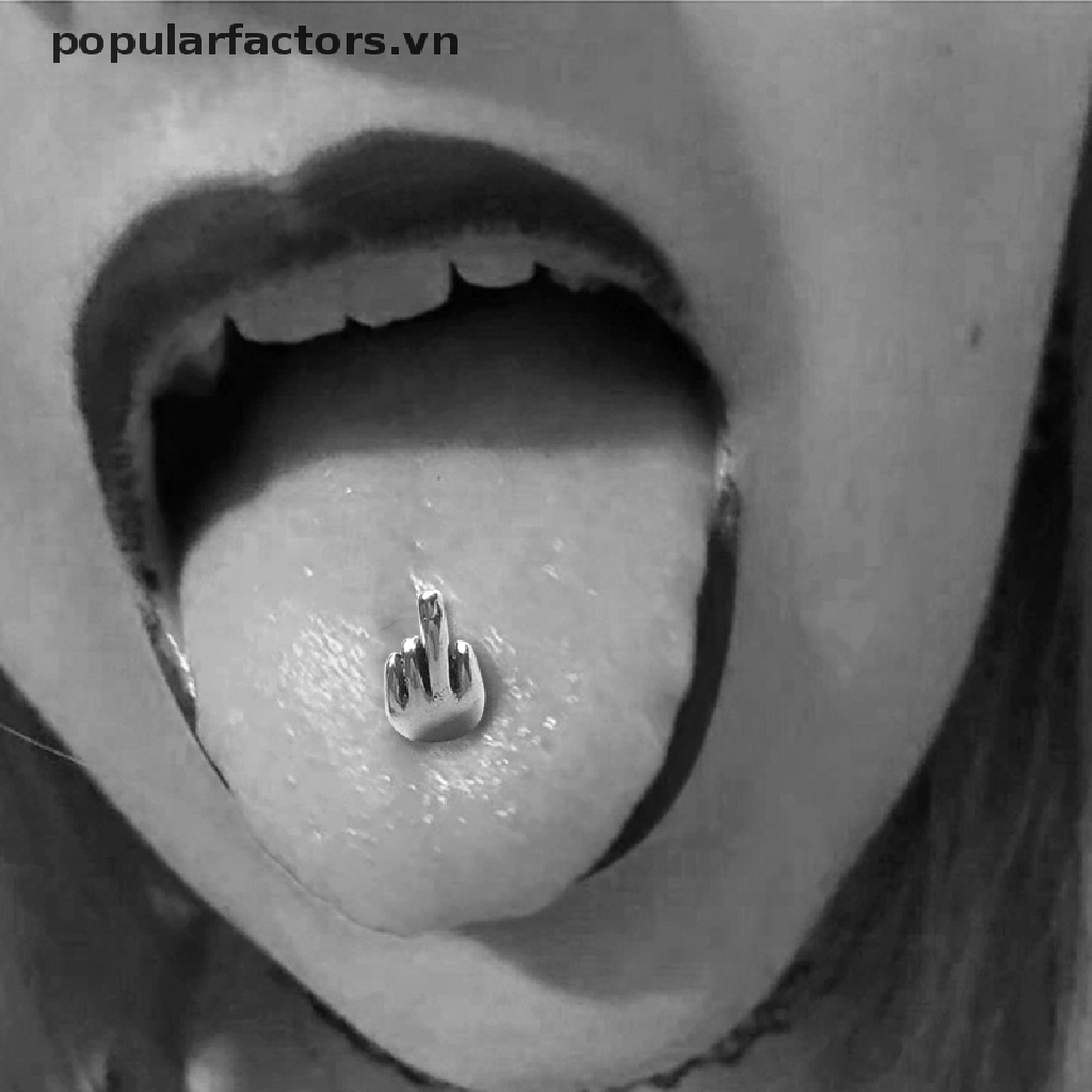 1 Khuyên Xỏ Lưỡi Bằng Thép Titan Cá Tính