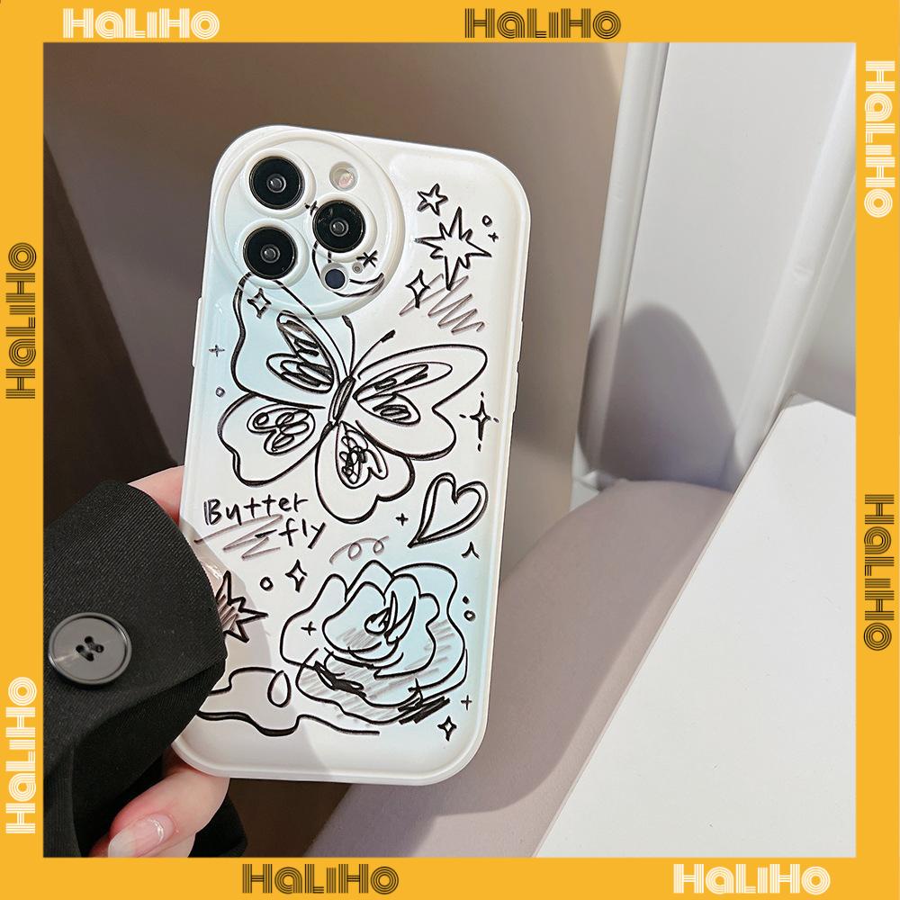 iPhone Case TPU Silicone Soft Case Airbag Shockproof Protection Camera Butterfly Compatible For iPhone 11 Pro Max 13 Pro Max 12 Pro Max 7Plus xr XS Max
