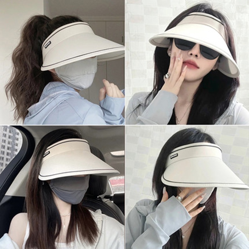 Mũ Chống Nắng Vành Rộng Hở Chóp Chống Tia Uv Thời Trang Mùa Hè Cho Nữ