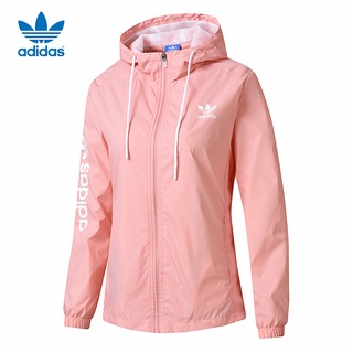 Áo Khoác Gió Adidas Màu Trơn Phối Khóa Kéo Thời Trang Cho Cặp Đôi