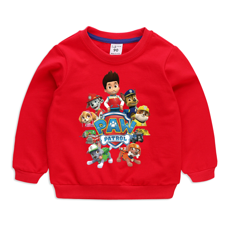 Áo sweater tay dài mùa thu in họa tiết hoạt hình Paw Patrol 10 màu sắc thời trang cho bé