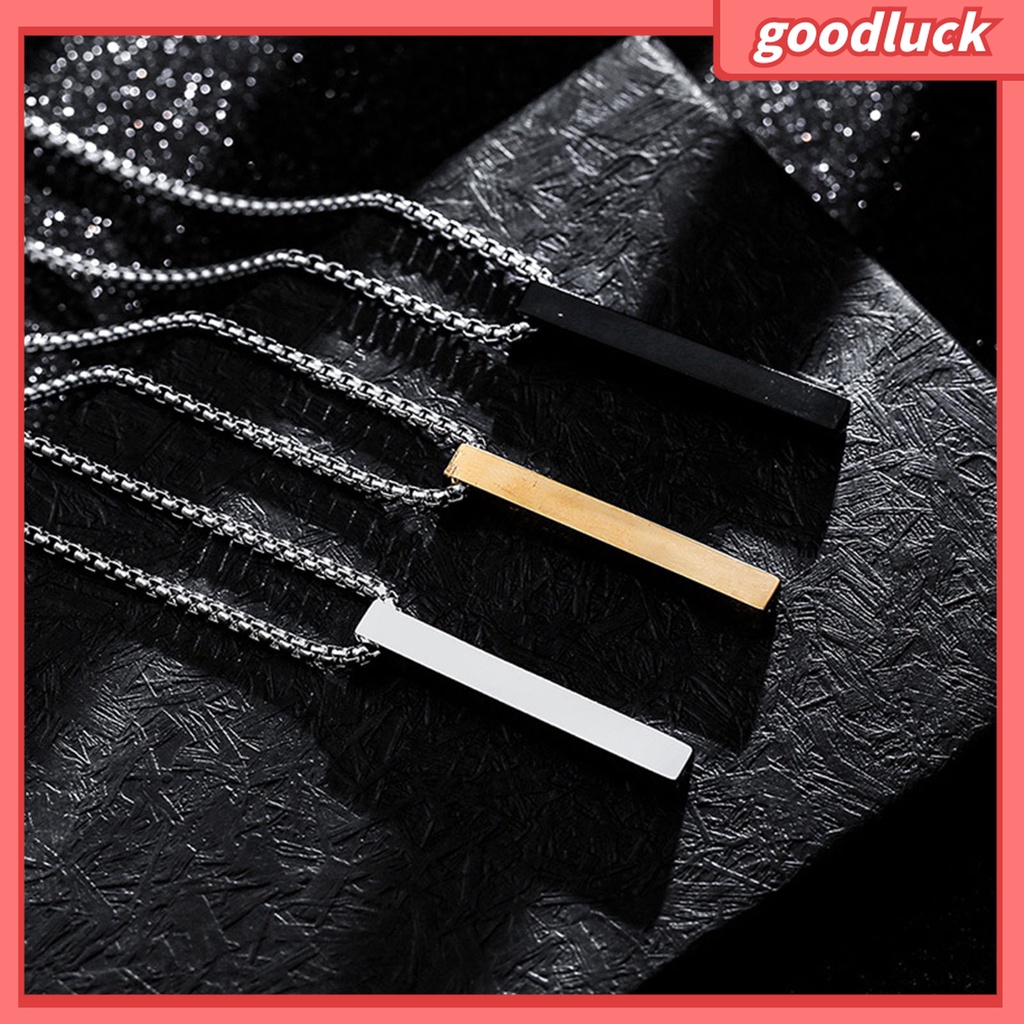 Goodluck| Vòng cổ Nam Bằng Thép Không Gỉ Màu Trơn Khối Lượng Nhẹ