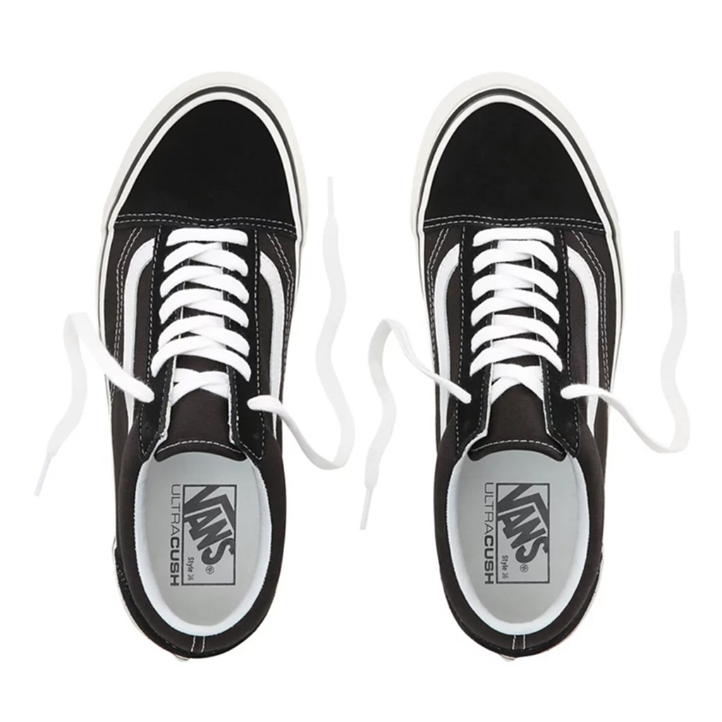 Giày Nam Nữ - Giày Vans Old Skool Thể Thao Cổ Thấp Vải Đen Sọc Trắng