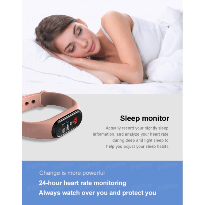 Đồng Hồ Thông Minh M4 Kết Nối Bluetooth Mi band 4 theo dõi sức khỏe