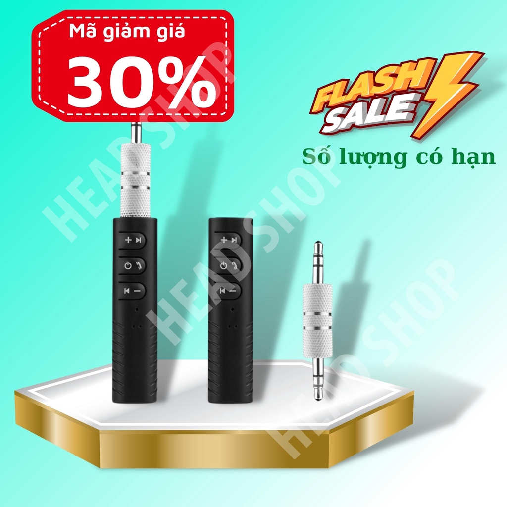 Adapter chuyển đổi tai nghe, loa cắm dây thành Bluetooth không dây ( Gía sập sàn ) HEAD SHOP