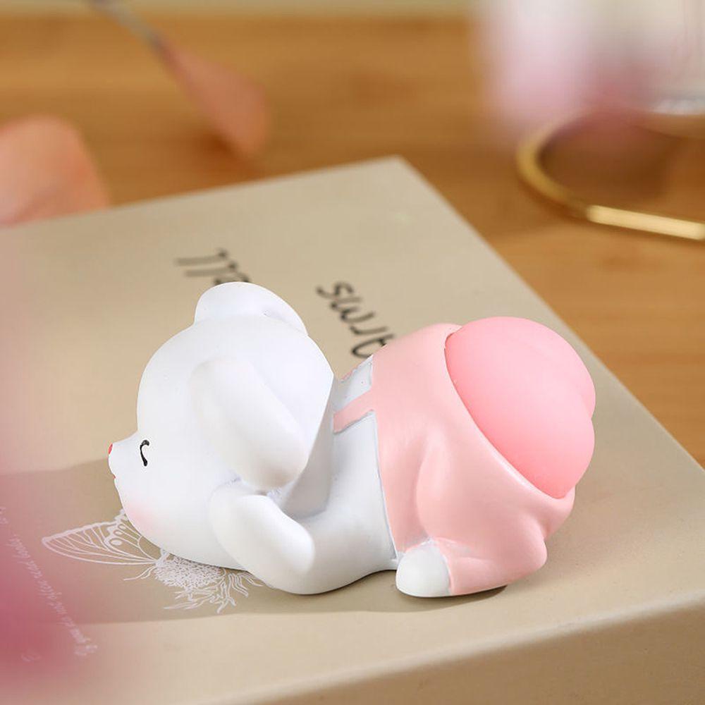YIYU Đồ trang trí Thỏ Con Bằng Nhựa Resin Dễ Thương Dùng Trang Trí Bàn Làm Việc