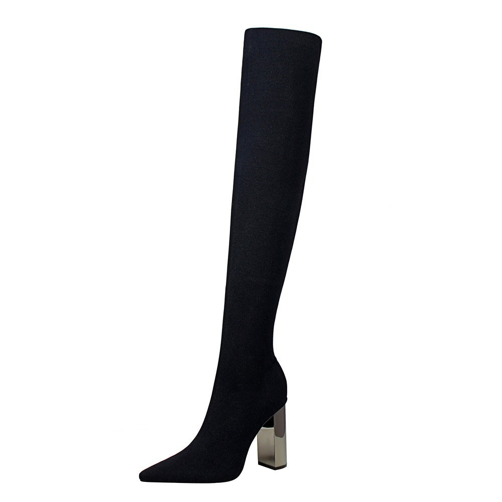 BỐT DÀI BIGTREE BOOT NỮ LÊN MÔNG ĐẾ VUÔNG 9CM HÀNG CHÍNH HÃNG CAO CẤP 3128-1