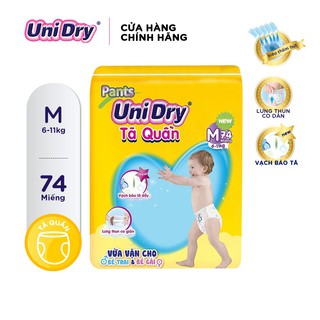 Tã quần Unidry gói Super Jumbo M74/L68/XL62/XXL56