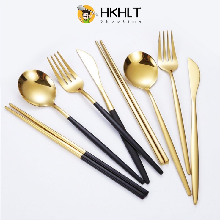 Bộ 4 Dụng Cụ Ăn Uống Bằng Thép Không Gỉ Lt999