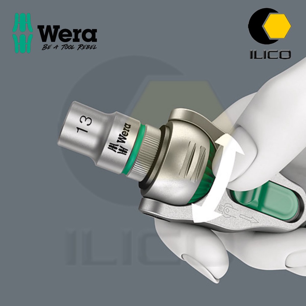 Cần Siết Tự Động 05003550001 Wera 3/8 " 8000 B Dài 215mm Zyklop Speed ​​Ratchet - ILICO