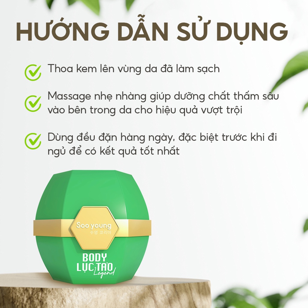 Kem body dưỡng trắng da lục tảo Soo Yong tạo làn da trắng sáng mịn màng từ sâu bên trong 250g - Beauty at home