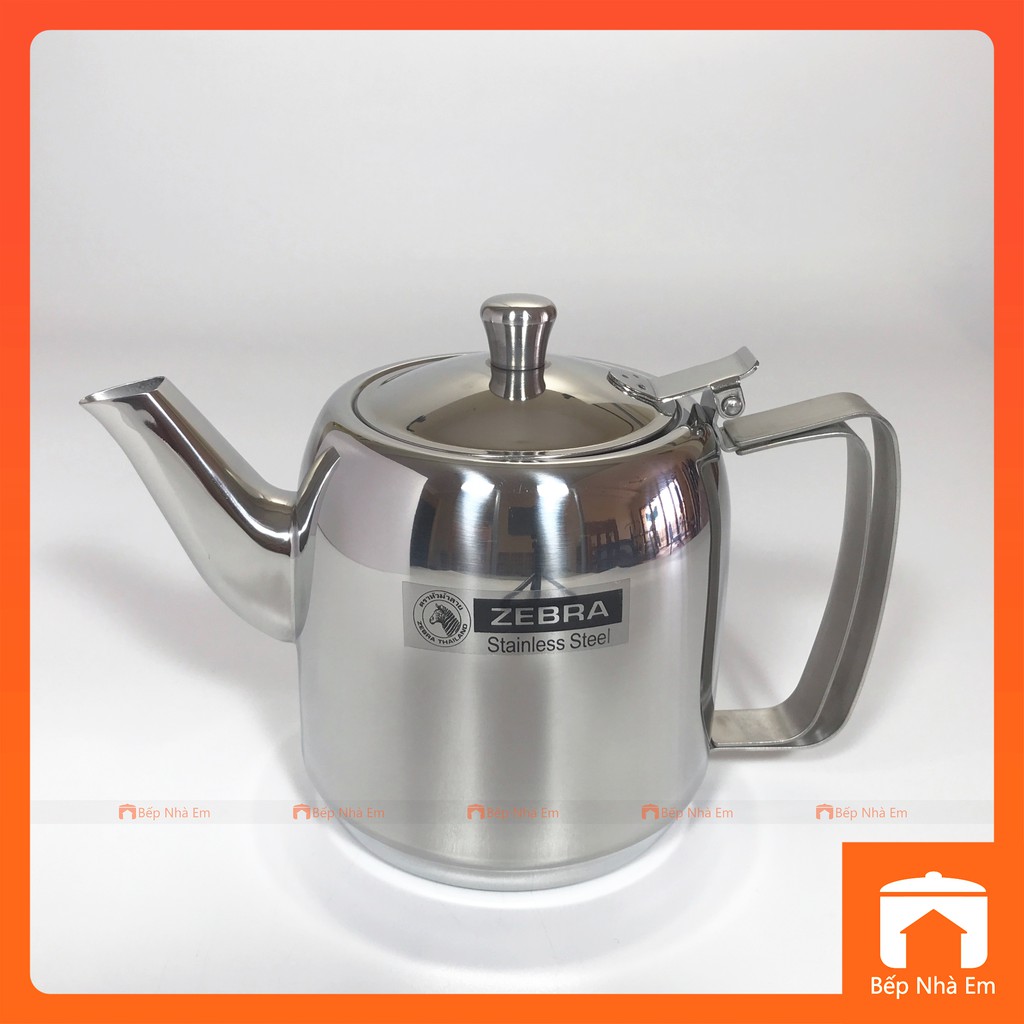 Bình Trà Inox 304 ZEBRA Có Lưới Lọc 1.0L - 113404 - Hàng Nhập Khẩu Thái Lan