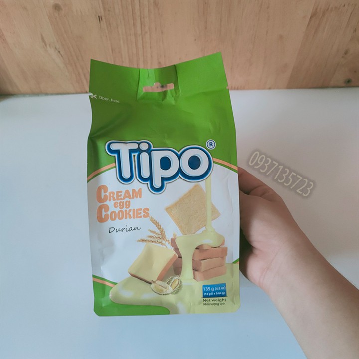 bánh trứng tipo kem sầu riêng 135 gram