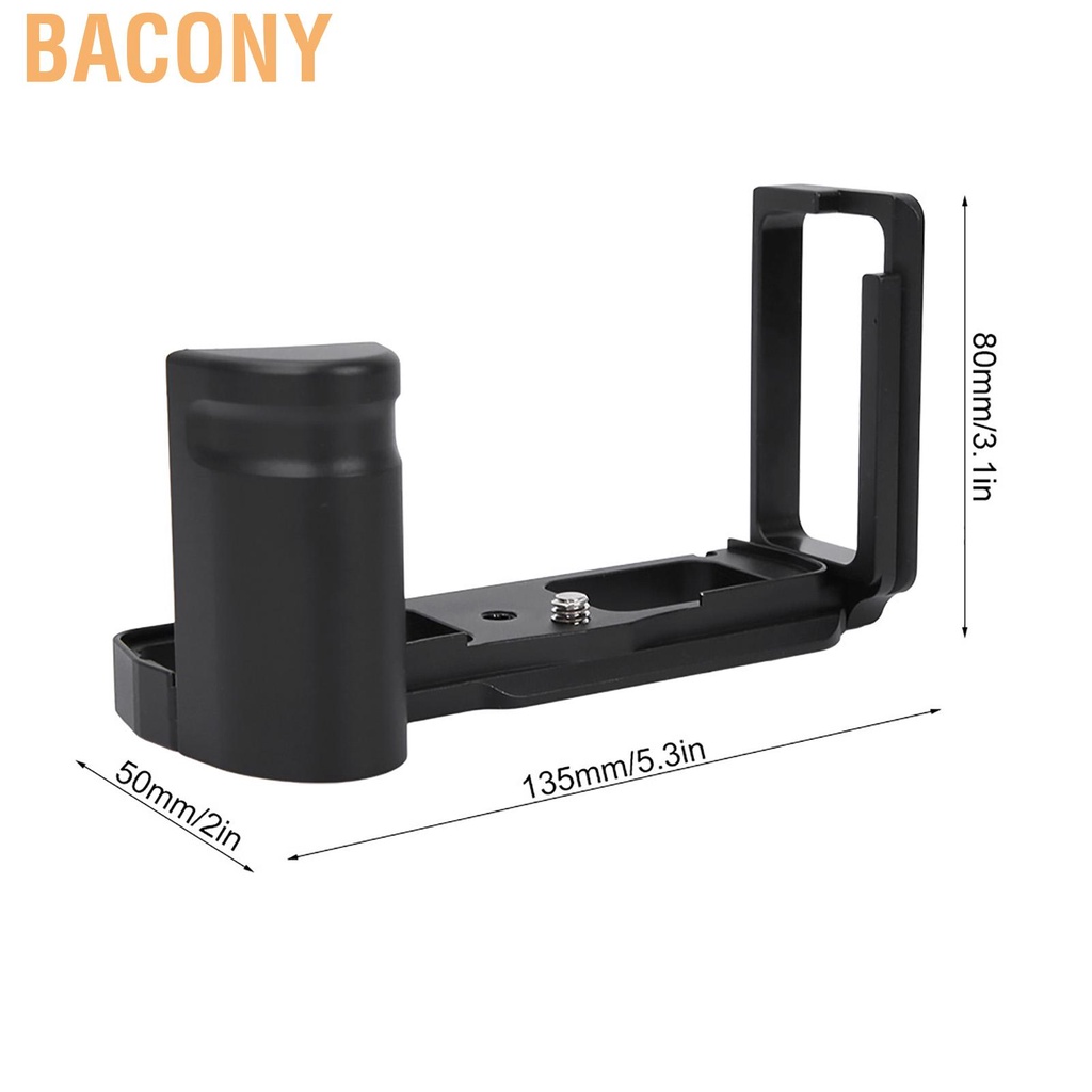 Bacony Metal Quick Release Plate L Bracket Hand Grip for Olympus OMD/EM5 MARK II Mirrorless Camera