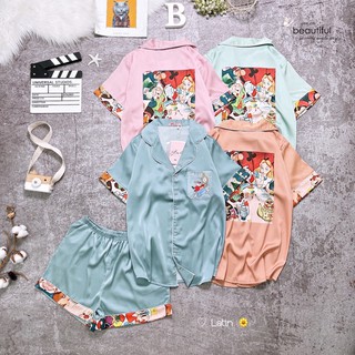 Đồ bộ mặc nhà pijama cao cấp, chất liệu latin siêu mềm mịn