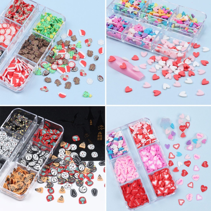 Phụ Kiện Trang Trí Móng Tay Mềm Hình Kẹo / Trái Tim / Kẹo / Giáng Sinh