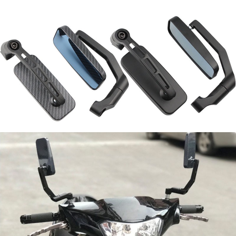 Cặp gương chiếu hậu xe máy gương xanh hình chữ nhật