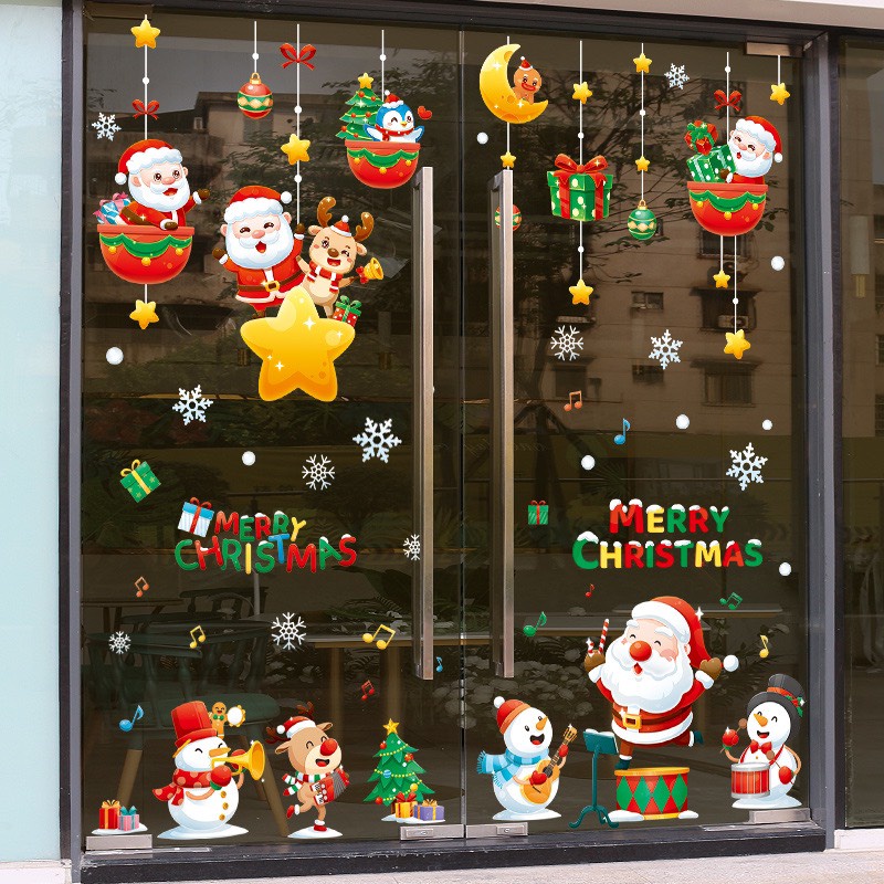 Decal dán kính giáng sinh trang trí noel 2022 TUNG DECOR KT 60*90cm nhiều mẫu sẵn keo dễ dàng bóc dính | BigBuy360 - bigbuy360.vn