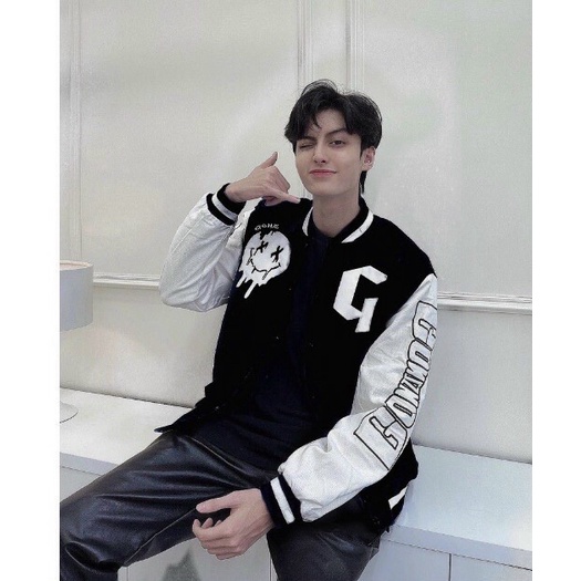 Áo Khoác Bomber Nhung Gân Nam Nữ 2 Lớp Thêu GONZ Cực Ngầu Cá Tính - CLITUS FASHION