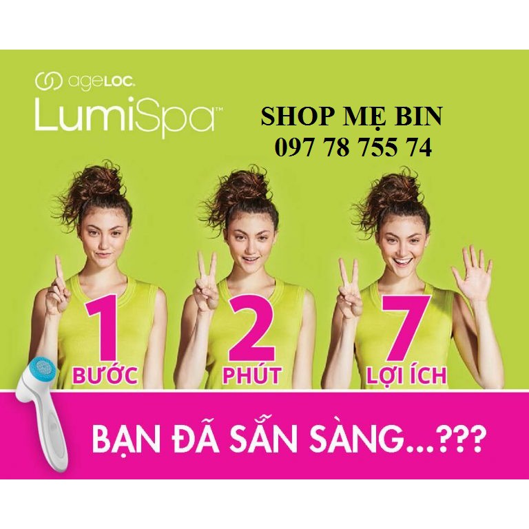 Bộ sản phẩm ageLOC Lumispa Nuskin ( Máy rửa mặt Lumispa và sữa rửa mặt)