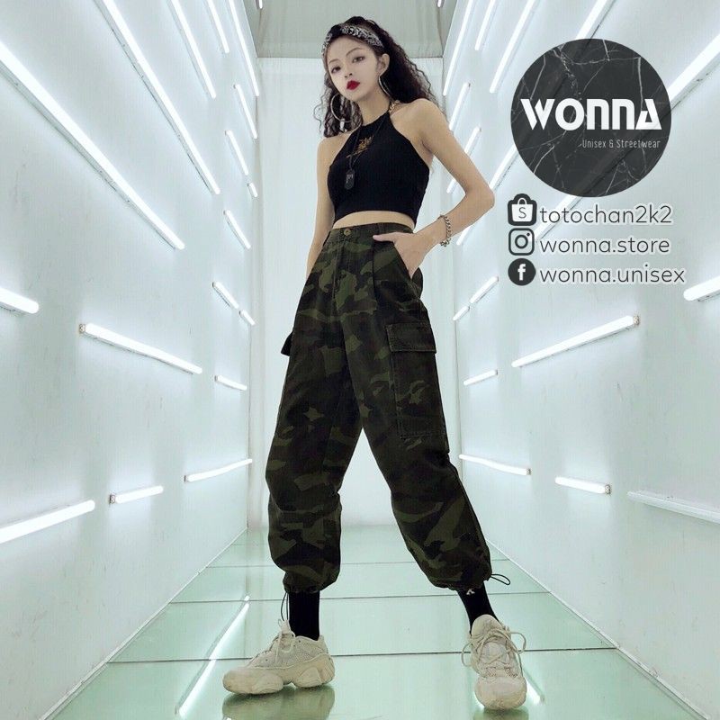 [Ảnh thật là 3 ảnh cuối] Quần jogger camo rằn ri lính ống bo ulzzang