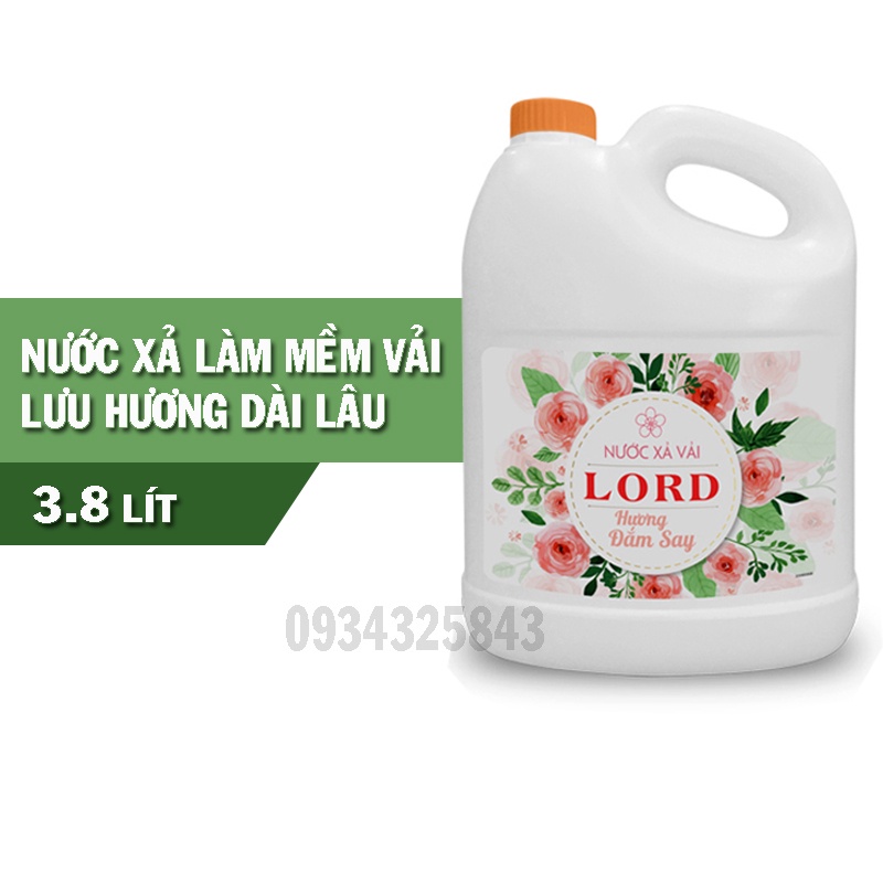 Nước xả làm mềm vải Lord 3.84 lít hương Đắm say