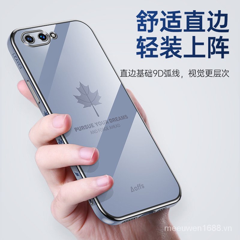 Ốp điện thoại QIANZI Fy Ynoa họa tiết lá phong cho Oppo A3S A12E