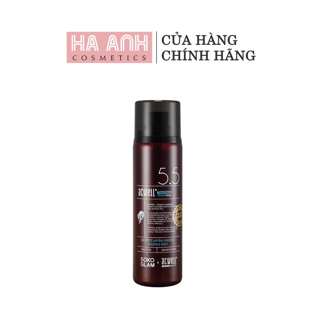 Xịt Khoáng Cấp Ẩm Acwell Licorice pH Balancing Essence Mist