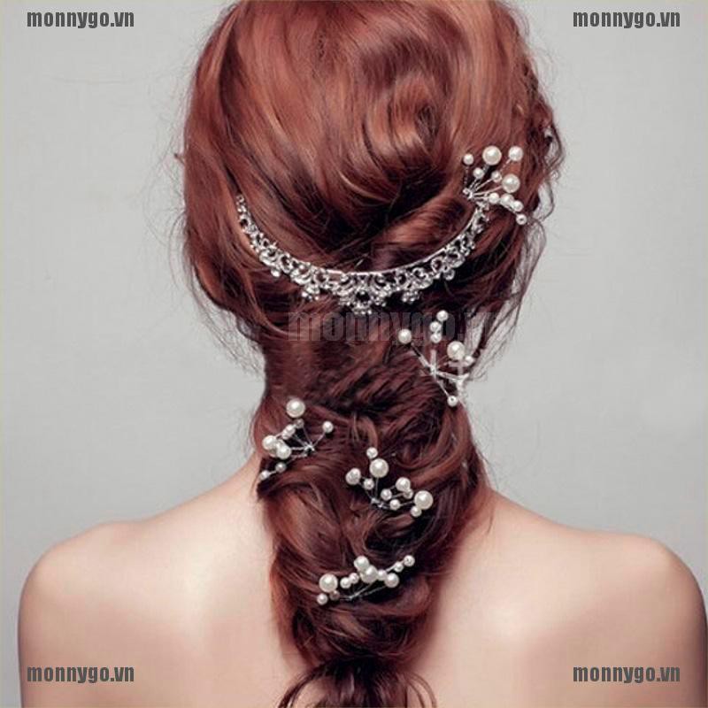 Trâm cài tóc đính hạt ngọc trai trang trí cho đám cưới tiện dụng và bắt mắt