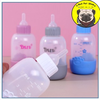 [FullBox] Bình Sữa DIIL Chó Chó Mèo Sơ Sinh Có Đế Giữ Chống Trơn Dung Tích 100ml Kèm 3 Núm Ti Với Cây Cọ Bình Sữa
