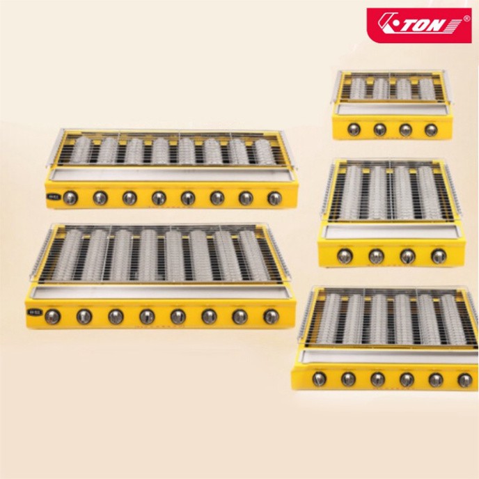 Bếp nướng hải sản bằng gas, nướng hàu, thịt bbq sử dụng ga 4 đầu đốt ETON ET-K255