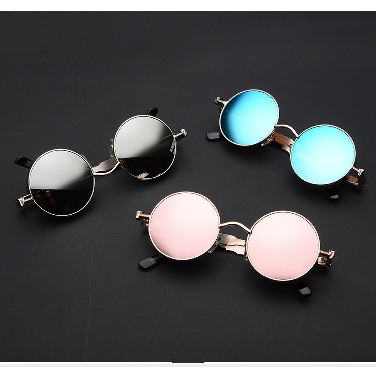 Kính Mát Tròn Gọng Kim Loại Dày Dặn Phong Cách Steampunk Cổ Điển Thời Trang Cho Nam Và Nữ | BigBuy360 - bigbuy360.vn