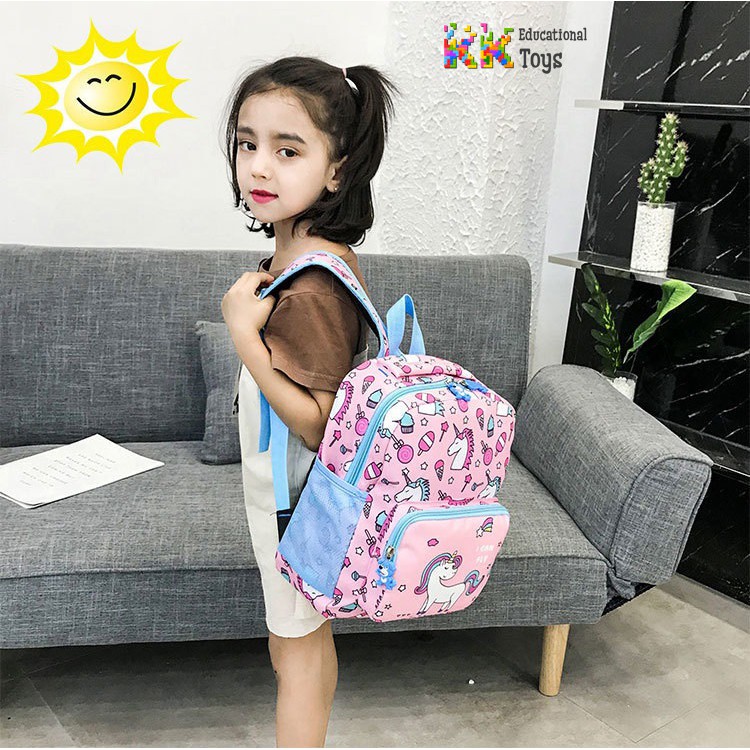 Đồ dùng học sinh: Ba lô mẫu giáo hình ngựa Pony đáng yêu (Ba lô siêu nhẹ) - KKStore