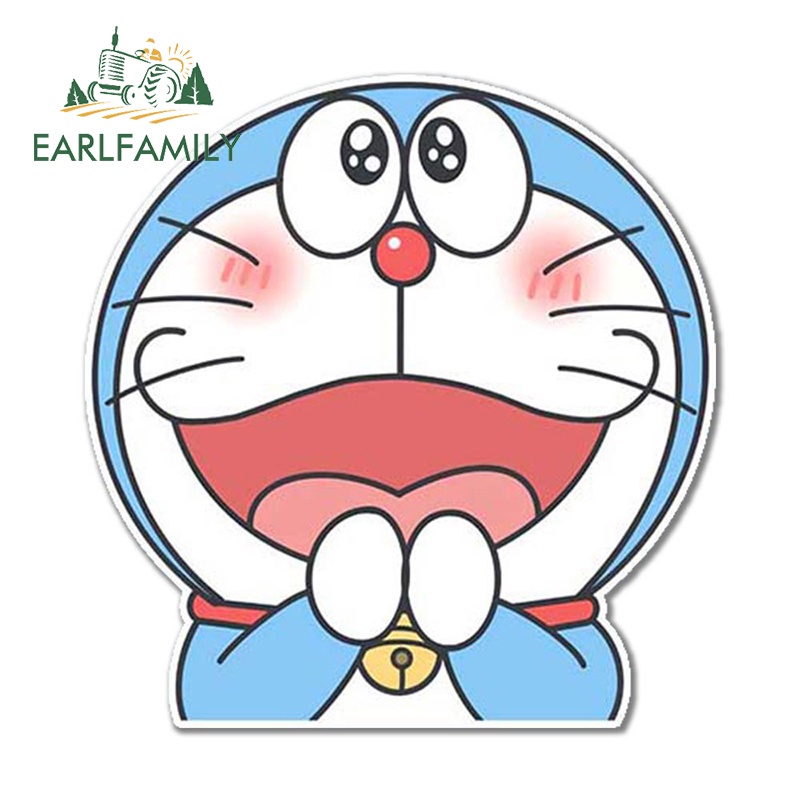 Miếng Dán Trang Trí Tủ Lạnh / Xe Hơi Hình Doraemon 13cm Chống Thấm Nước Dễ Thương