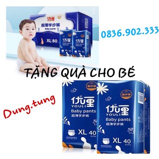 Bỉm YOULI nội địa Trung quần/dán size S112, M96, L84, XL76, XXL72, XXXL68