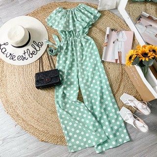 Jumpsuit chấm bi