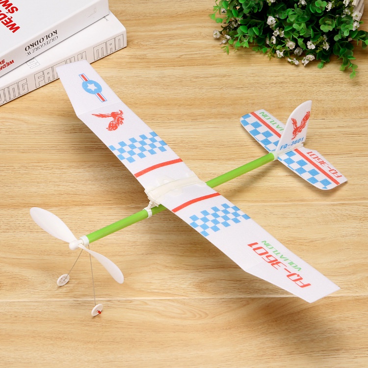 New 318 Knight rubber band powered aircraft glider model elementary and middle school students’ aircraft model competition kit m5mX