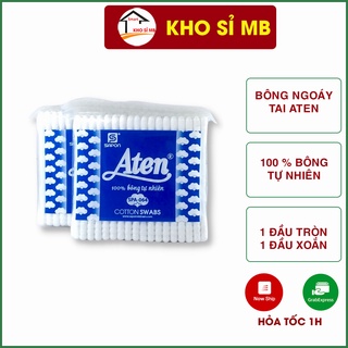 Tăm bông aten kháng khuẩn người lớn, vệ sinh tai mũi